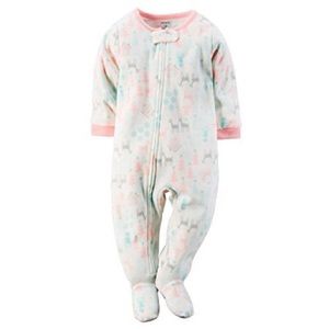 Carter’s 1pc Microfleece Footed PJ Snowflake-4T